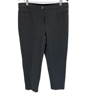 CHICO'S So Slimming Gray Ponte Knit Pants Straight Leg Size 2.5 Short or US L